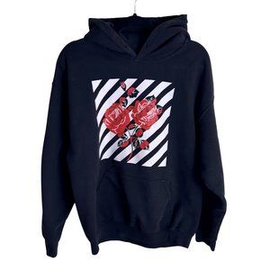 Men's Sweatshirt Hoodie Red Roses Artist Union Clothing Company Size Large